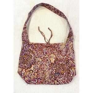 PATAGONIA CARRY YA'LL PACKABLE TOTE BAG Purple Gold Orange FLORAL PATTERN EUC